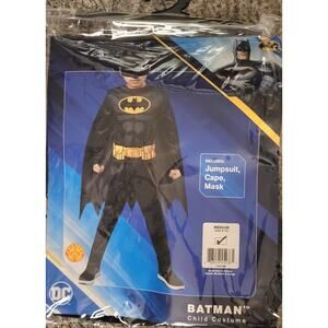 Rubies Batman Costume - Jumpsuit Cape & Mask size MEDIUM Child Dress-up NEW